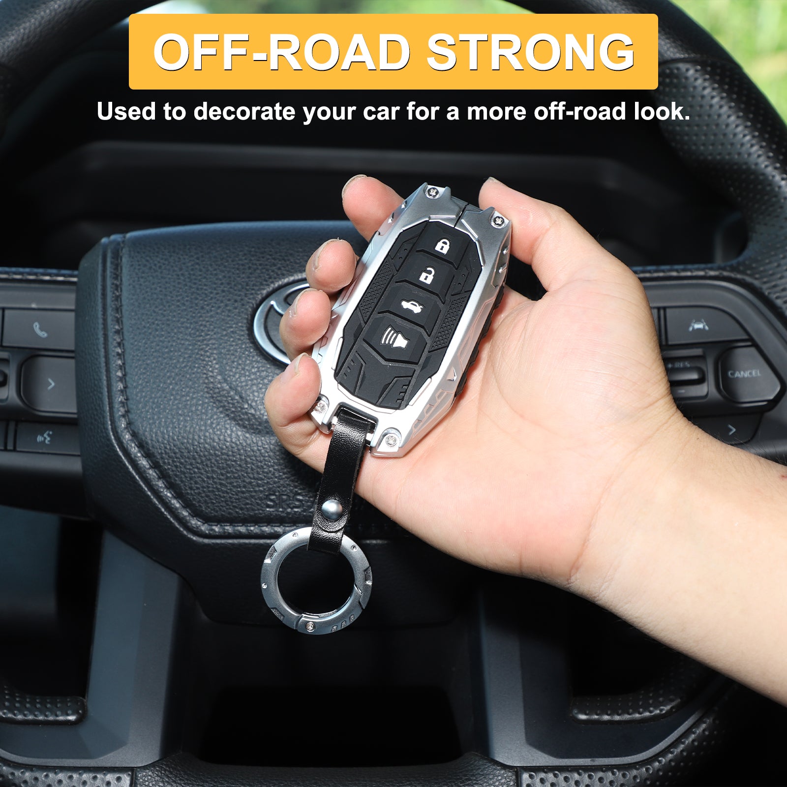 Car Key Fob Case Cover Compatible with Toyota Tundra 2022-2026 & Tacoma 2024 2025 2026 Pickup Full Protection Keyfob Trim Cover Auto Smart Remote Key Protector Shell Accessories