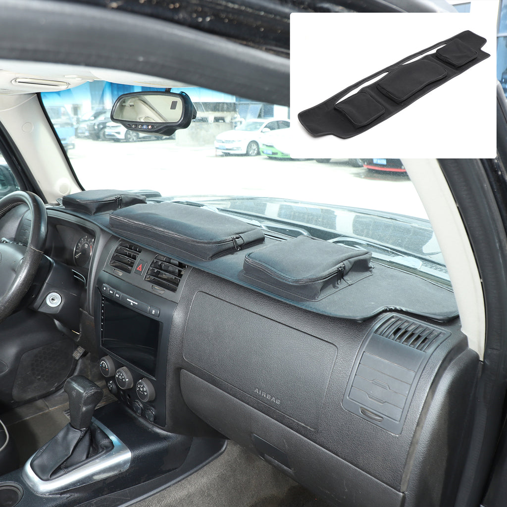 Dash Cover Mat Compatible with Hummer H3 2005-2009 Dashboard Pad Carpet Center Console Sun Shade Cover with Storage Bag, Keeps Your Vehicle Cool