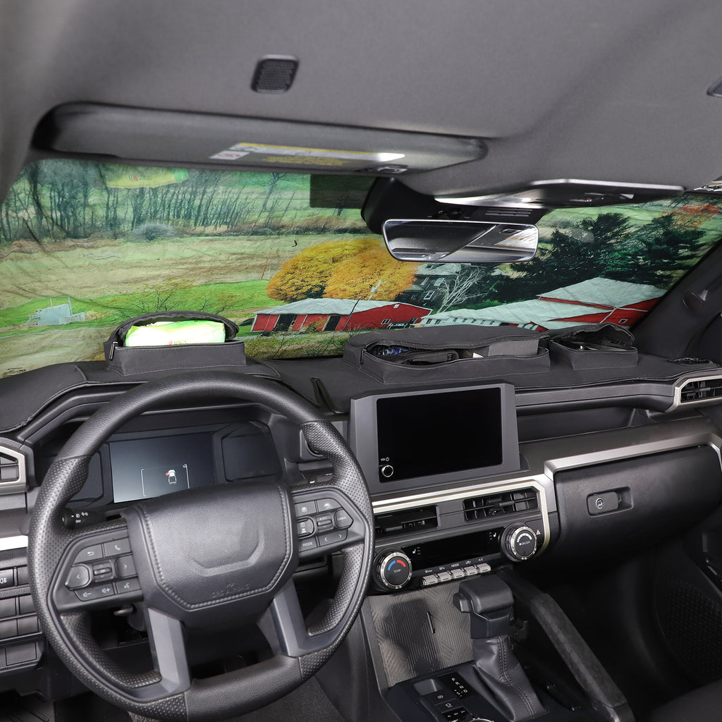 Dashboard Cover Mat Compatible with Toyota Tacoma 2024-2026, Car Dash Cover Nonslip Dash Mat Pad Sunshade Glare UV Rays Protector Accessories