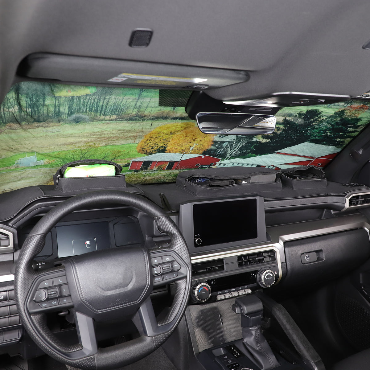 Dashboard Cover Mat Compatible with Toyota Tacoma 2024-2026, Car Dash Cover Nonslip Dash Mat Pad Sunshade Glare UV Rays Protector Accessories