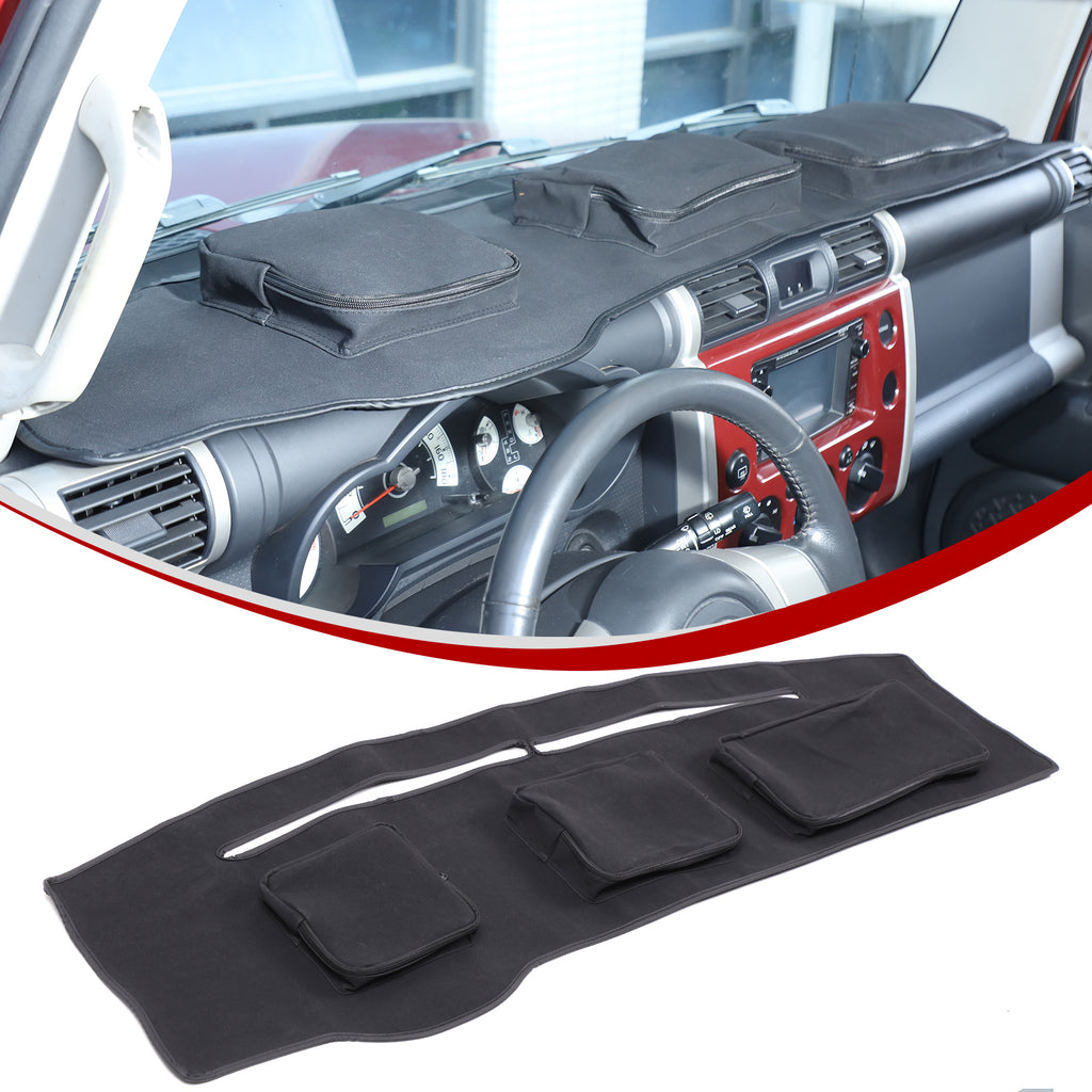 Dashboard Cover Mat Compatible with Toyota FJ Cruiser 2007-2021, Car Dash Cover Nonslip Dash Mat Pad Sunshade Glare UV Rays Protector Accessories