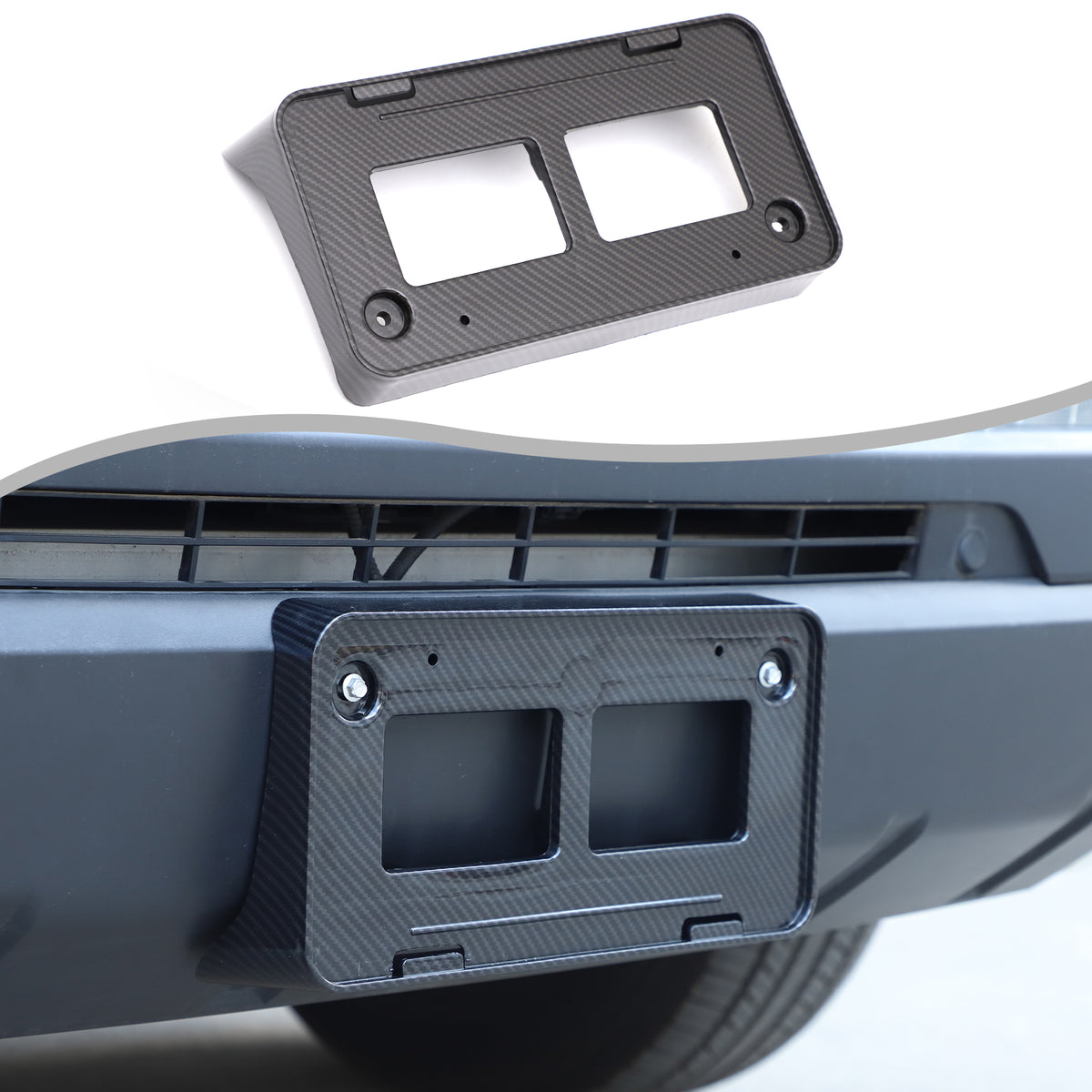 Car Front License Plate Frame Bracket for Toyota Tundra 2022-2026 ABS Front License Plate Tag Holder Mounting Mount Adapter Bumper Bracket Frame Trim Cover Tag Holder Replacement Accessories