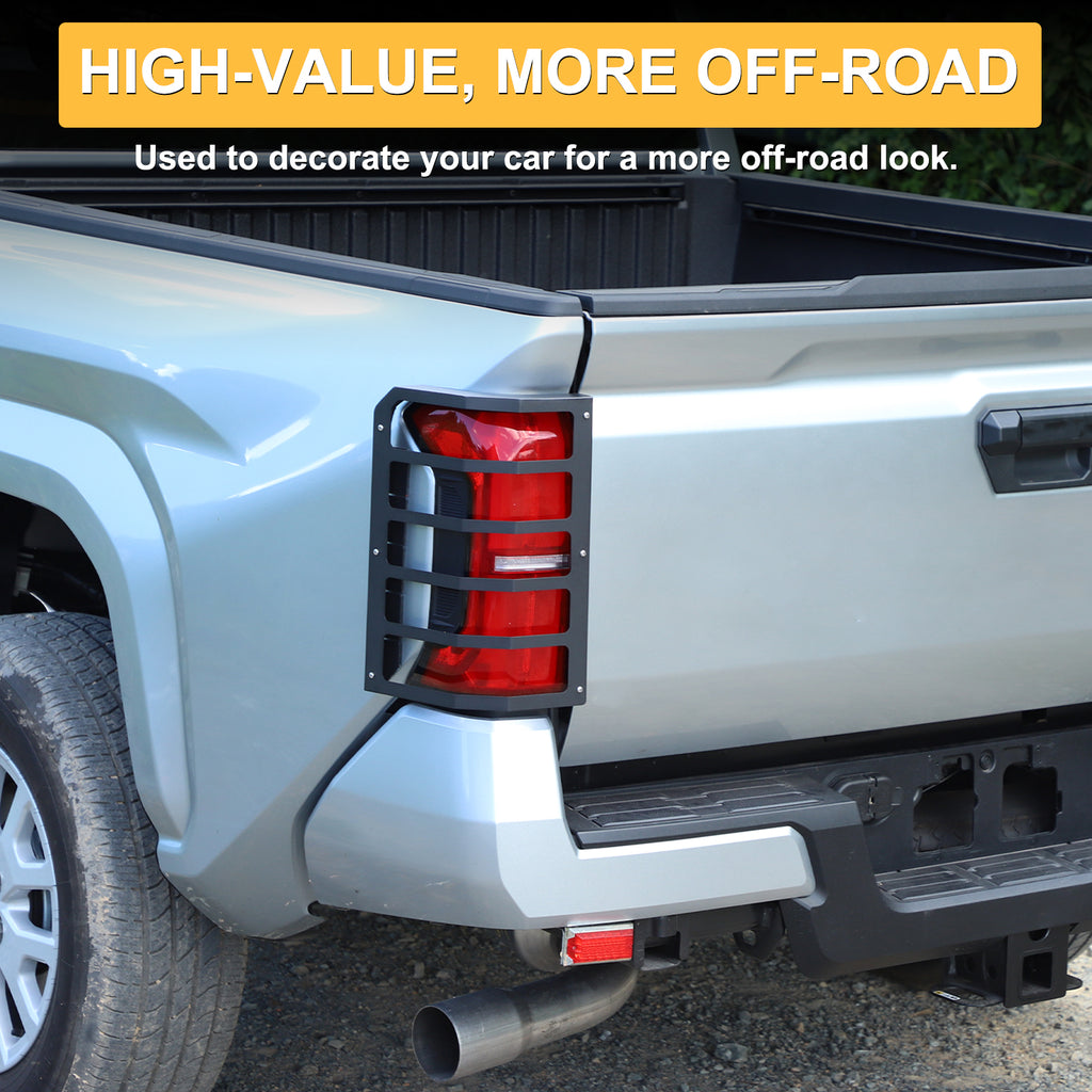 Car Rear Tail Light Trim Bezel Cover Compatible with Toyota Tacoma 2024 2025 2026, Not Fit Power Tailgate
