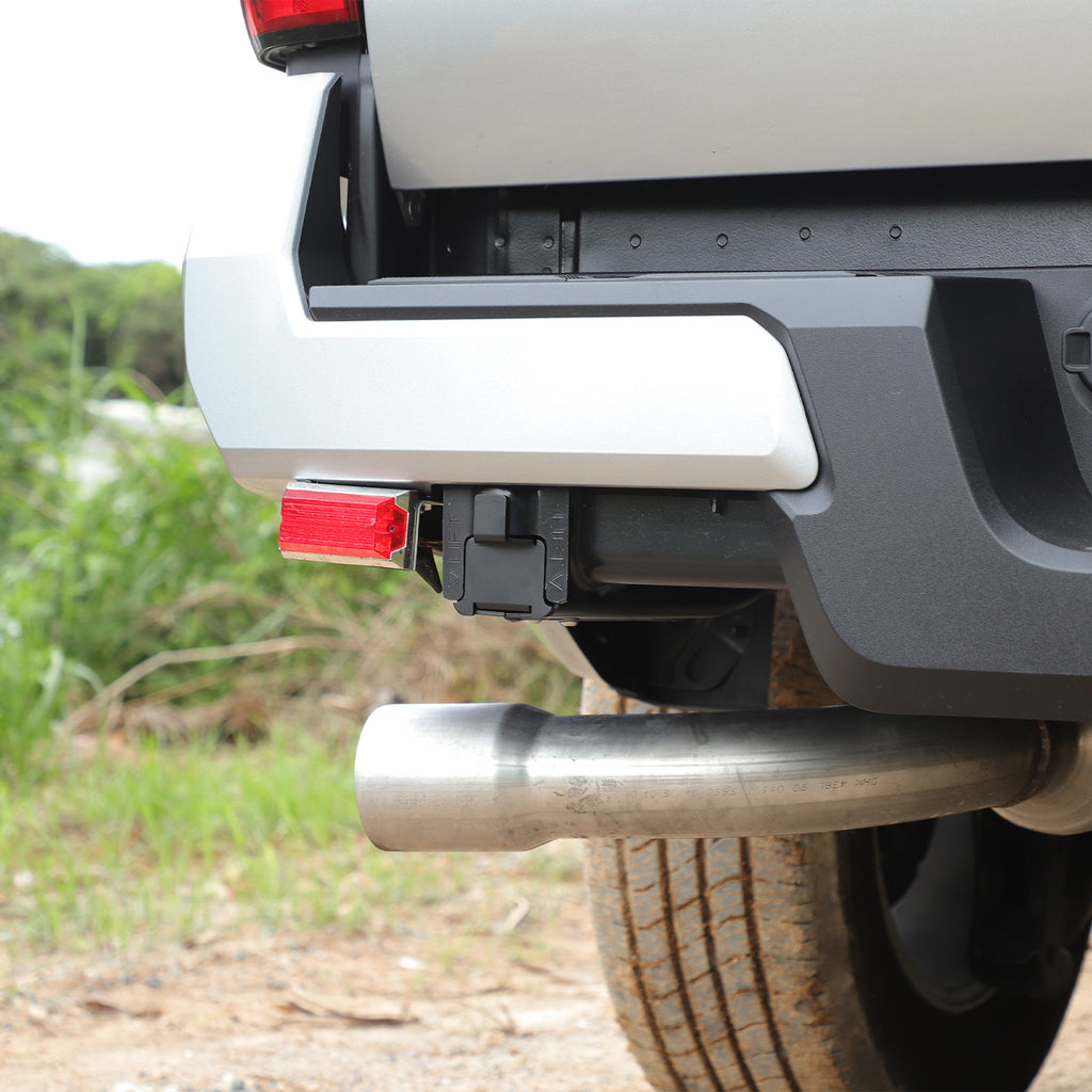 Car Rear Bumper Tow Hook Cover Compatible with Toyota Tacoma 2024-2026, Trailer Hitch Cover Tube Plug Insert Receiver Tube Hitch Plug Trailer Receiver Protection Accessories