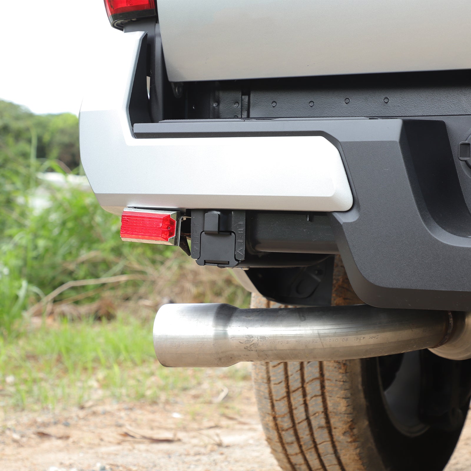 Car Rear Bumper Tow Hook Cover Compatible with Toyota Tacoma 2024-2026, Trailer Hitch Cover Tube Plug Insert Receiver Tube Hitch Plug Trailer Receiver Protection Accessories