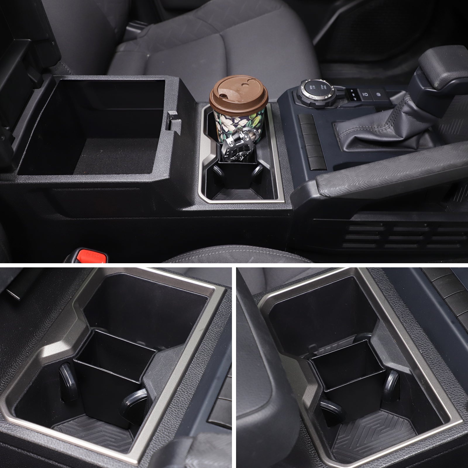 Center Console Cup Holder Divider Stroage Box Compatible with Toyota Tacoma 2024 2025 2026