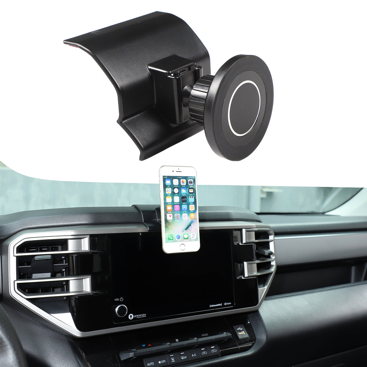Car Phone Mount Compatible with Toyota Tundra/Sequoia 2022-2026, 8-Inch Navigation Screen Upper Panel Mobile Phone Mount