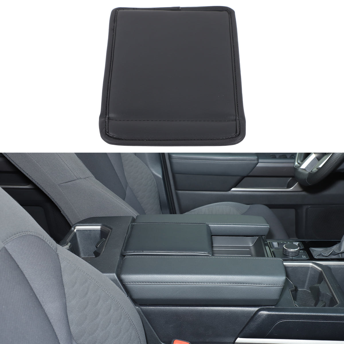 Car Center Control Armrest Storage Box Cover Compatible with Toyota Tundra/Sequoia 2022–2025 Interior Armrest Cover, Bowl Trim Cover, Armrest Storage Box Slot Cover Accessories—High-End Configuration