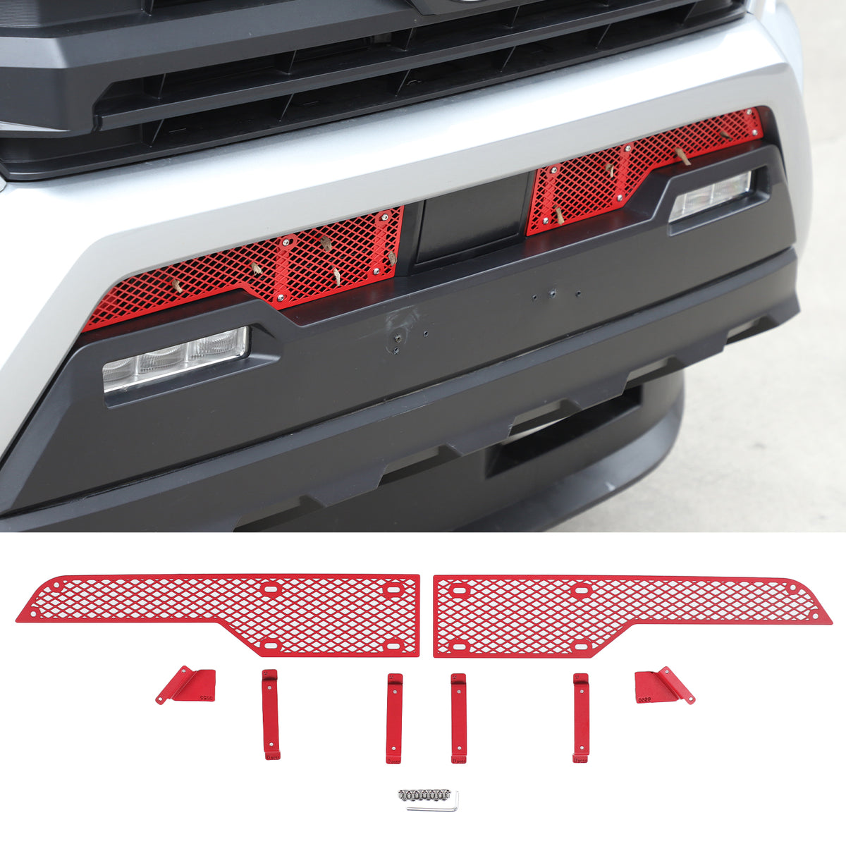 Front Grill Vent Mesh Cover Compatible with Toyota Tacoma 2024 2025 2026, Stainless Steel Car Exterior Protection Accessories
