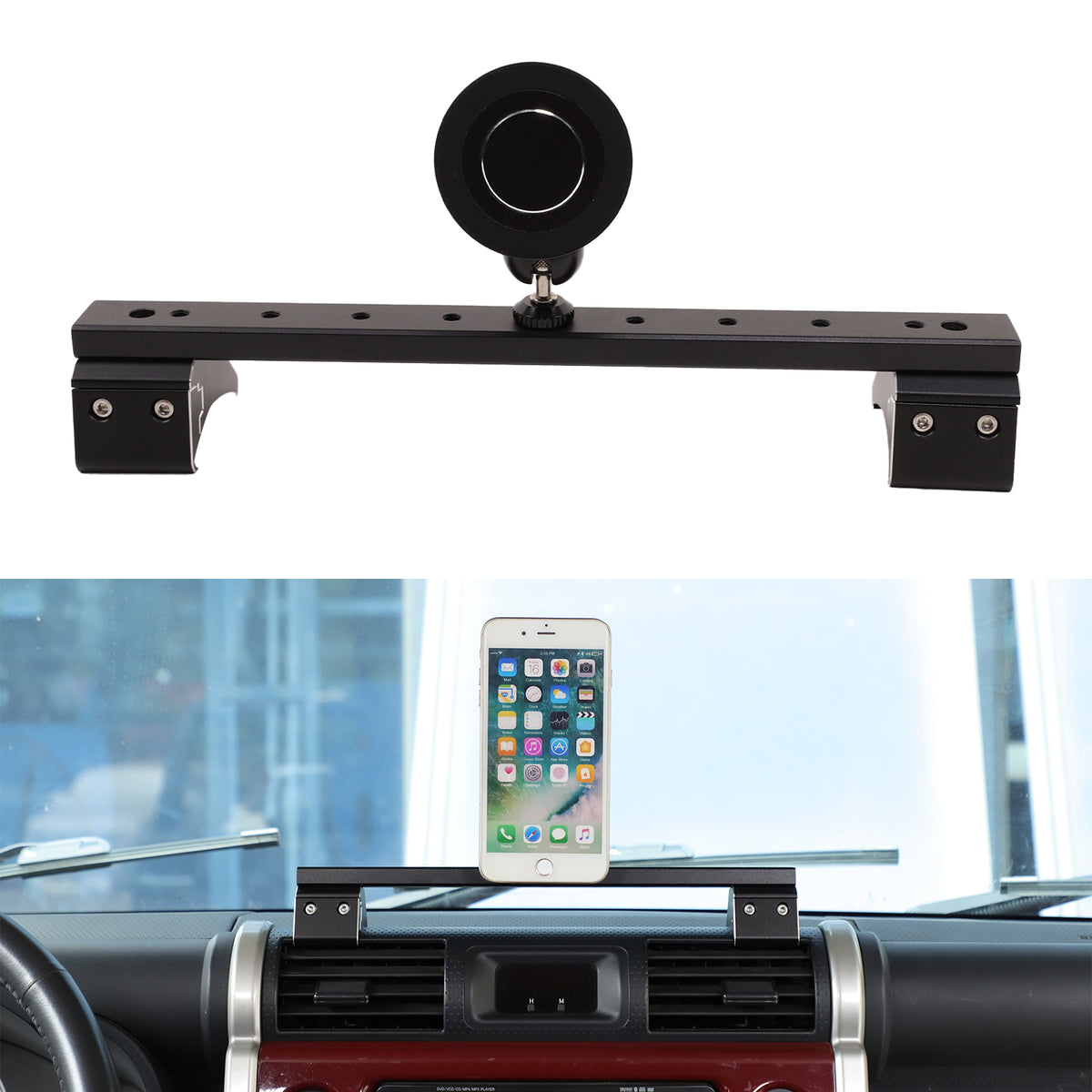 Car Phone Mount Compatible with Toyota FJ Cruiser 2007-2021, Center Console Dashboard Clip Air Vent Mobile Phone Mount