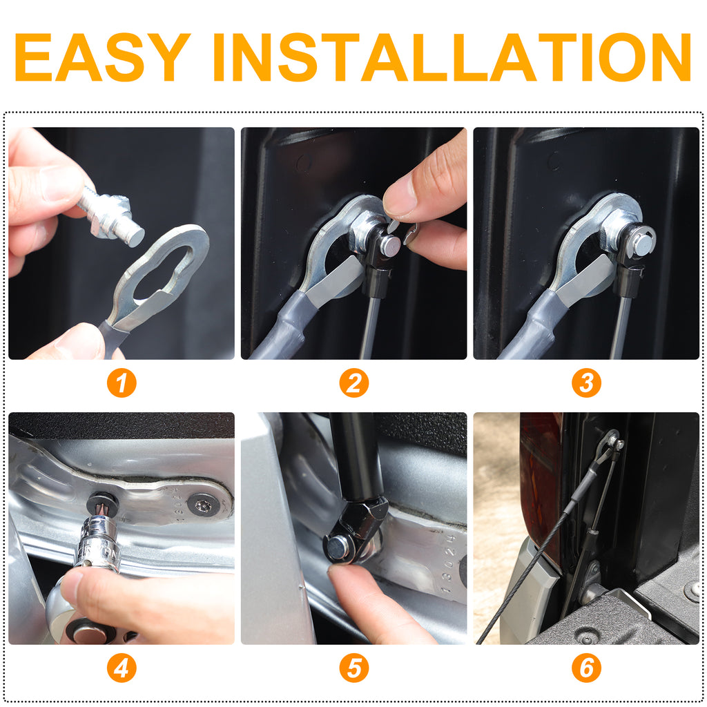Tailgate Assist Compatible with Toyota Tacoma 2024 2025 2026, No-Drill Tailgate Shocks Accessories