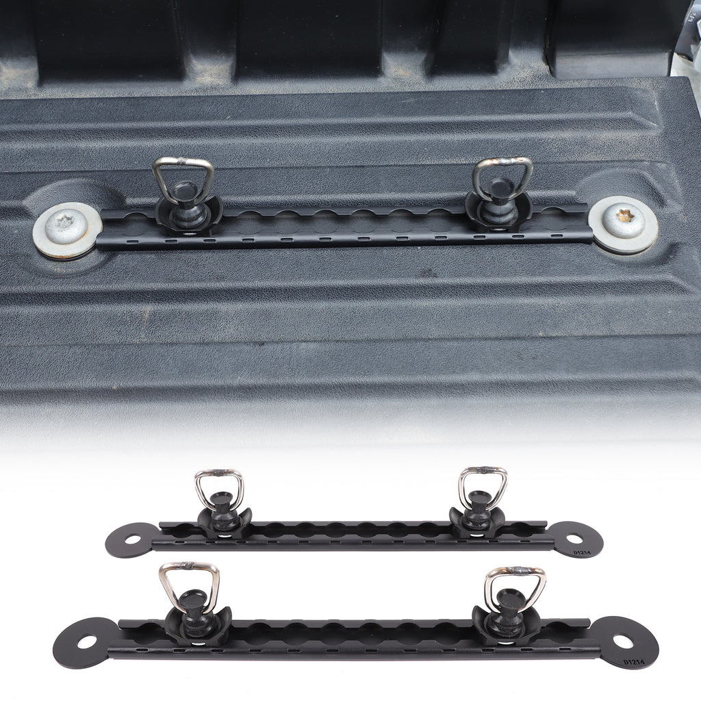 Car Bed Rail Tie Down Anchors Compatible with Toyota Tundra 2022-2026, Heavy Duty Truck Bed L-Track System with 4 D-Ring Anchors, Cargo Tie Down Rails Bracket for Pickup Expansion Accessories