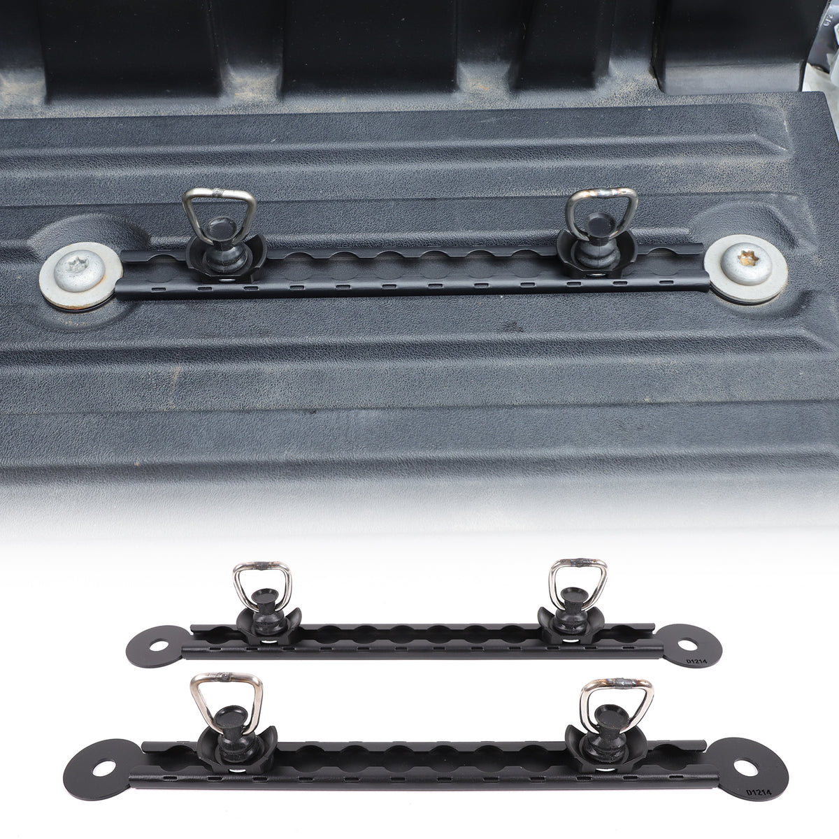 Car Bed Rail Tie Down Anchors Compatible with Toyota Tundra 2022-2026, Heavy Duty Truck Bed L-Track System with 4 D-Ring Anchors, Cargo Tie Down Rails Bracket for Pickup Expansion Accessories
