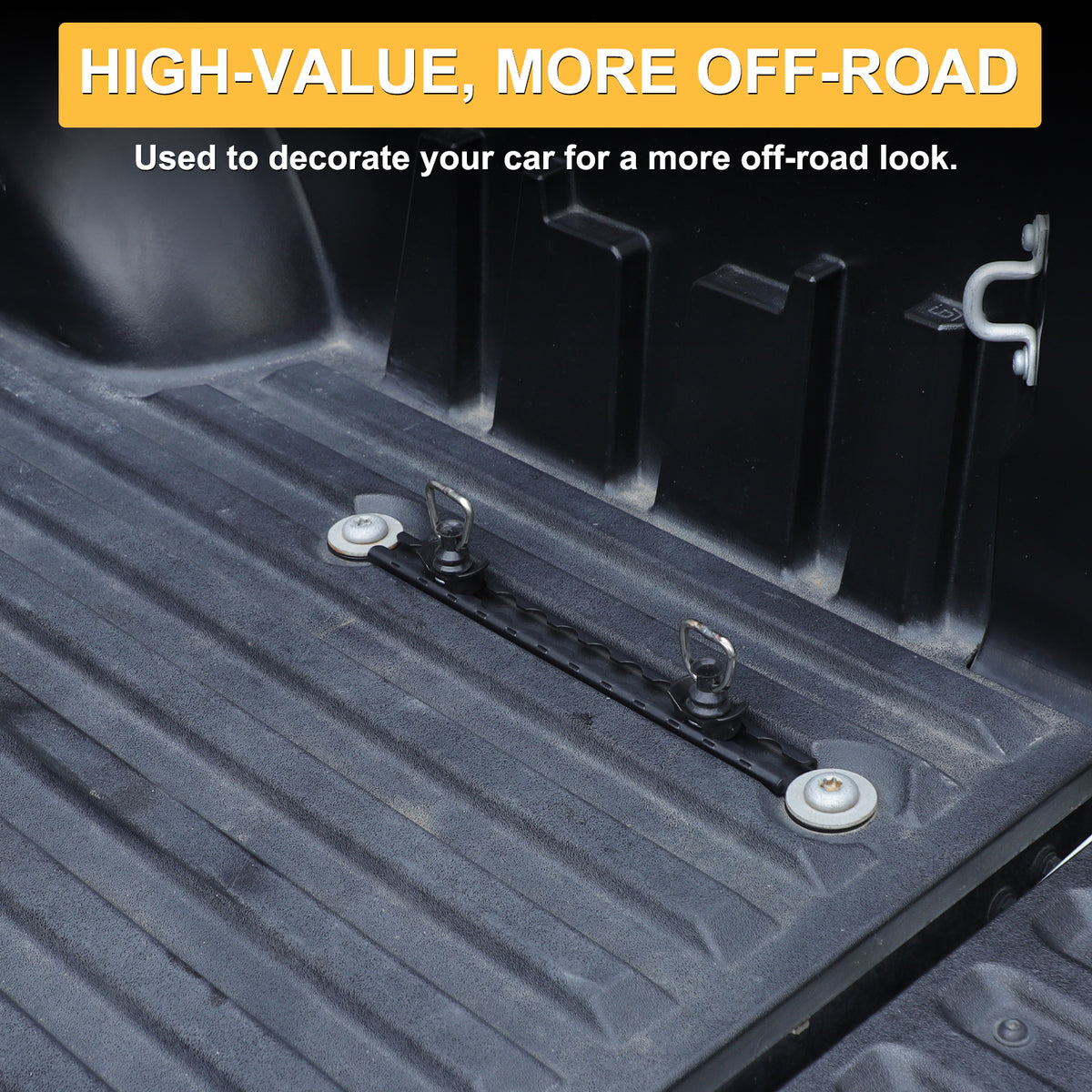 Car Bed Rail Tie Down Anchors Compatible with Toyota Tundra 2022-2026, Heavy Duty Truck Bed L-Track System with 4 D-Ring Anchors, Cargo Tie Down Rails Bracket for Pickup Expansion Accessories