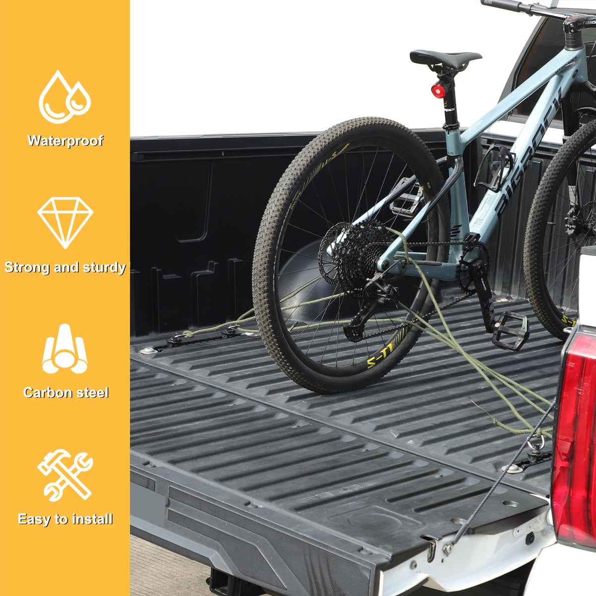 Car Bed Rail Tie Down Anchors Compatible with Toyota Tundra 2022-2026, Heavy Duty Truck Bed L-Track System with 4 D-Ring Anchors, Cargo Tie Down Rails Bracket for Pickup Expansion Accessories