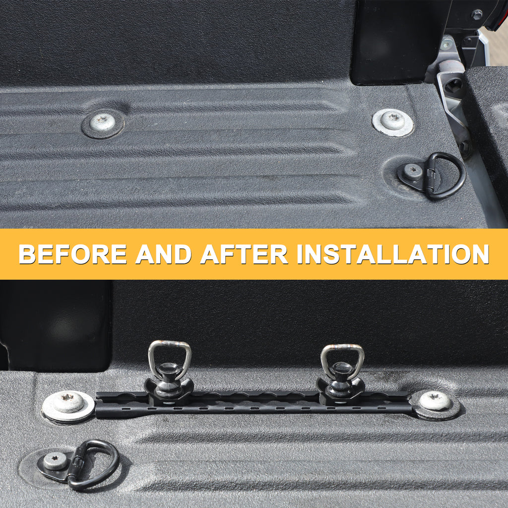 L-Track Rail Cargo Control L Track Tie Down System Compatible with Toyota Tacoma 2024-2026