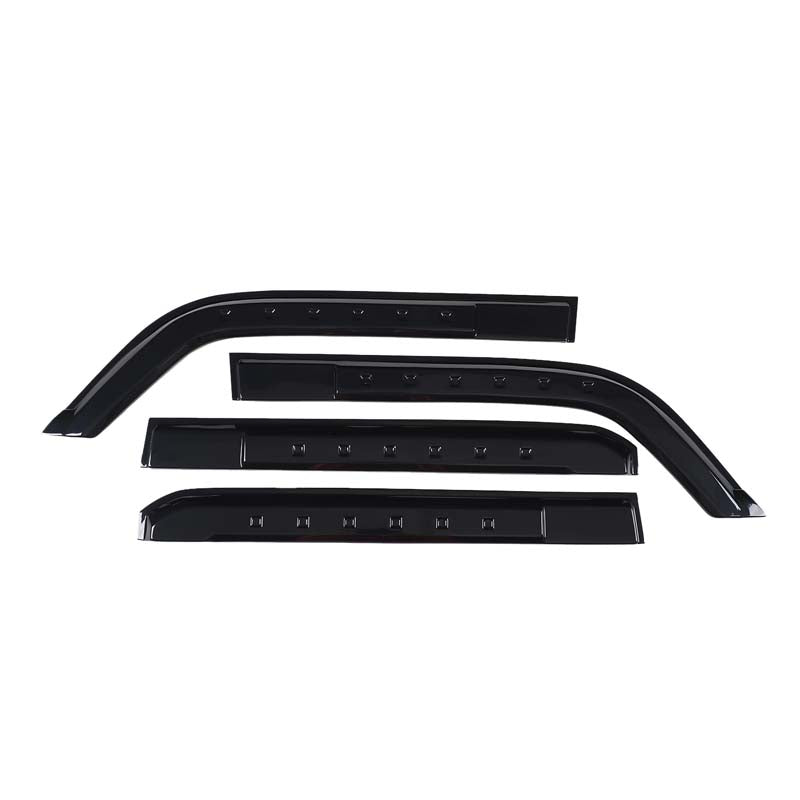 4pcs Original Window Visors Compatible with 26+ Toyota Land Cruiser FJ Extra Durable Tape-on, UV Protection Rain Guard, Dark Smoke, In-Channel Style, Original Vent Wind Deflector