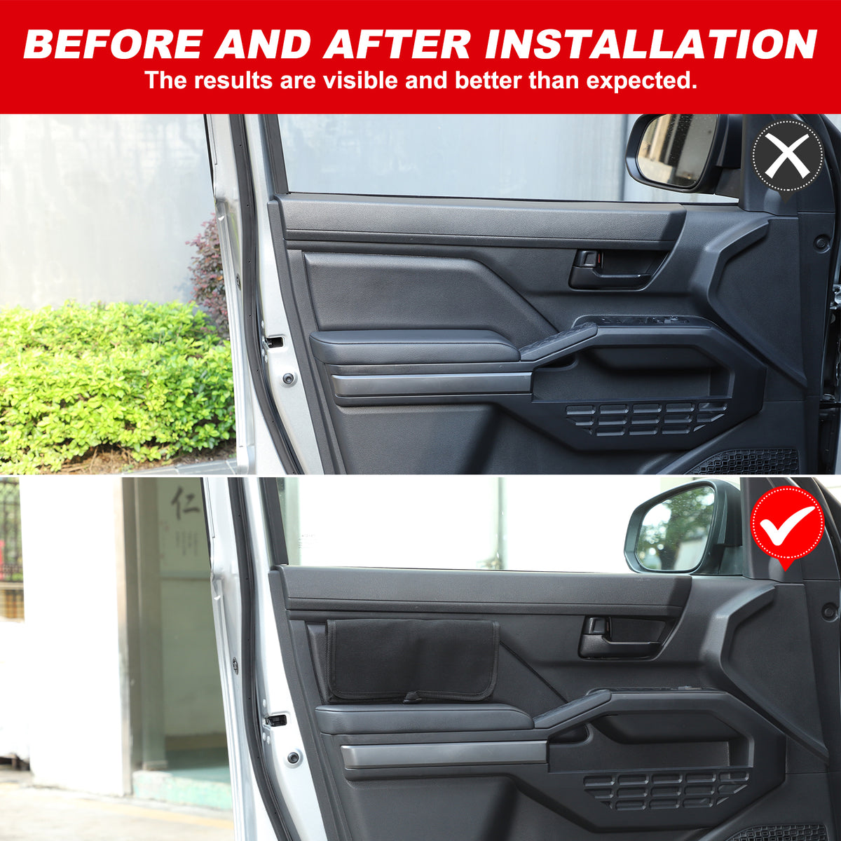 Car Door Armrest Storage Bag Compatible with Toyota Tacoma 2024 2025 2026