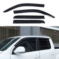 4pcs Original Window Visors Compatible with 11-22 Volkswagen Amarok Extra Durable Tape-on, UV Protection Rain Guard, Dark Smoke, In-Channel Style, Original Vent Wind Deflector