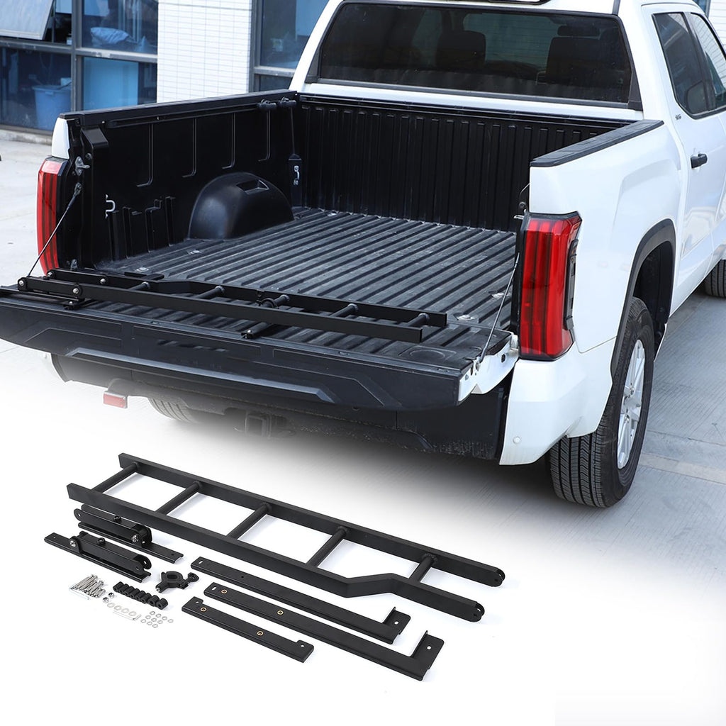 Truck Tailgate Ladder Compatible with Toyota Tundra 2022-2026, Car Tailgate Step Ladder Kit Climbing Foldable Tailgate Ladder Accessories