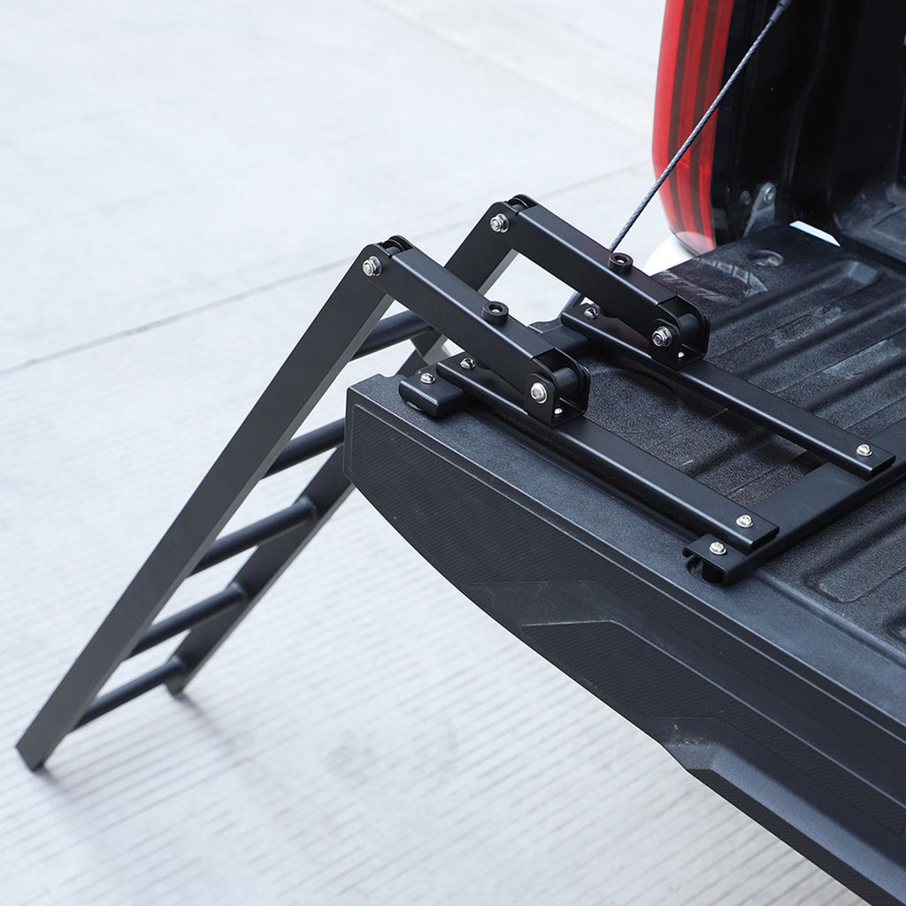 Truck Tailgate Ladder Compatible with Toyota Tundra 2022-2026, Car Tailgate Step Ladder Kit Climbing Foldable Tailgate Ladder Accessories
