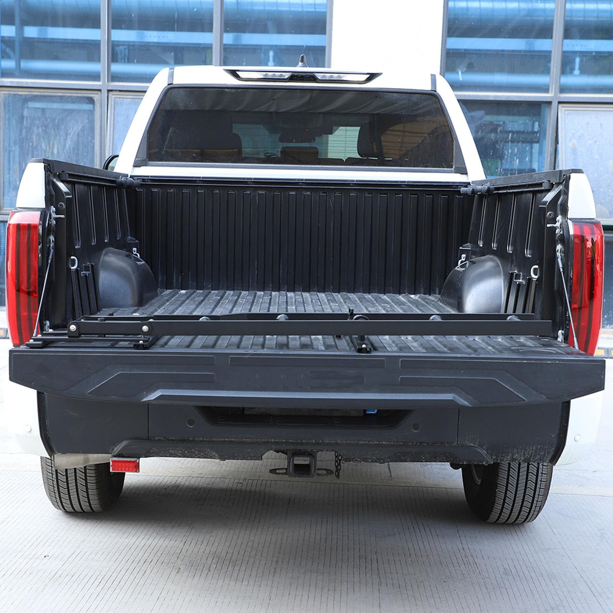 Truck Tailgate Ladder Compatible with Toyota Tundra 2022-2026, Car Tailgate Step Ladder Kit Climbing Foldable Tailgate Ladder Accessories